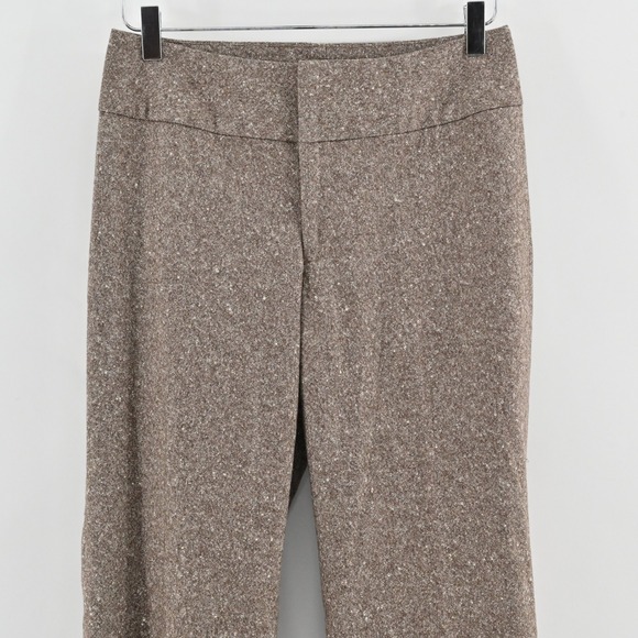 Vtg Y2k GAP Wool Silk Tweed Pants Womens Size 4 Flared Trouser Academia Neutral - Picture 9 of 14